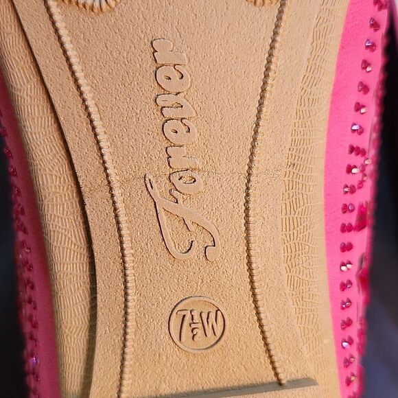 BRAND NEW FOREVER WIDE WITHD  COMFORTABLE BALLERINA RHINESTONE LASER CUT LOAFER - Picture 15 of 16